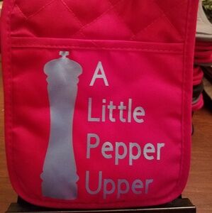 Personally Designed Potholder Pocket & Rubber Grip